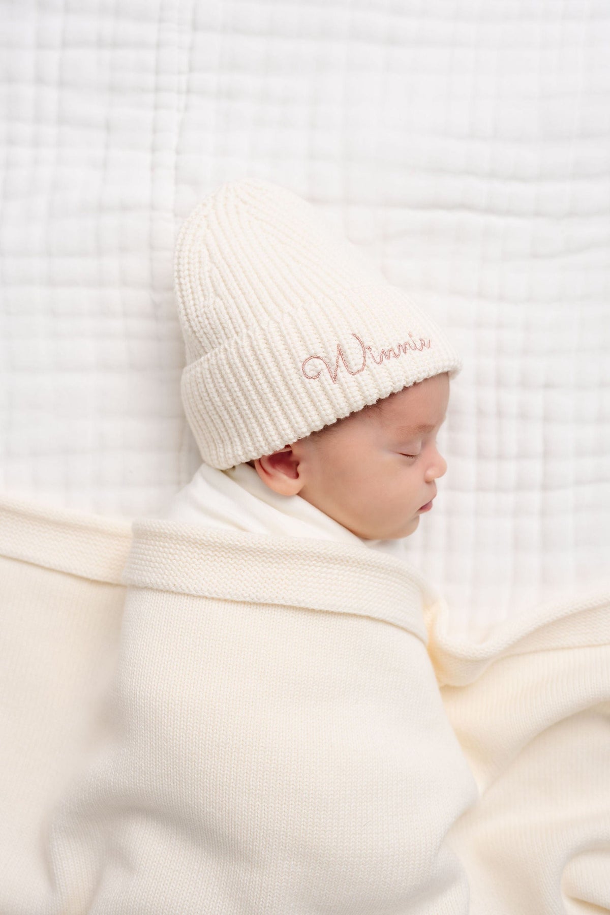 Lou Lou & Company Knit Beanie - Ivory, Infant