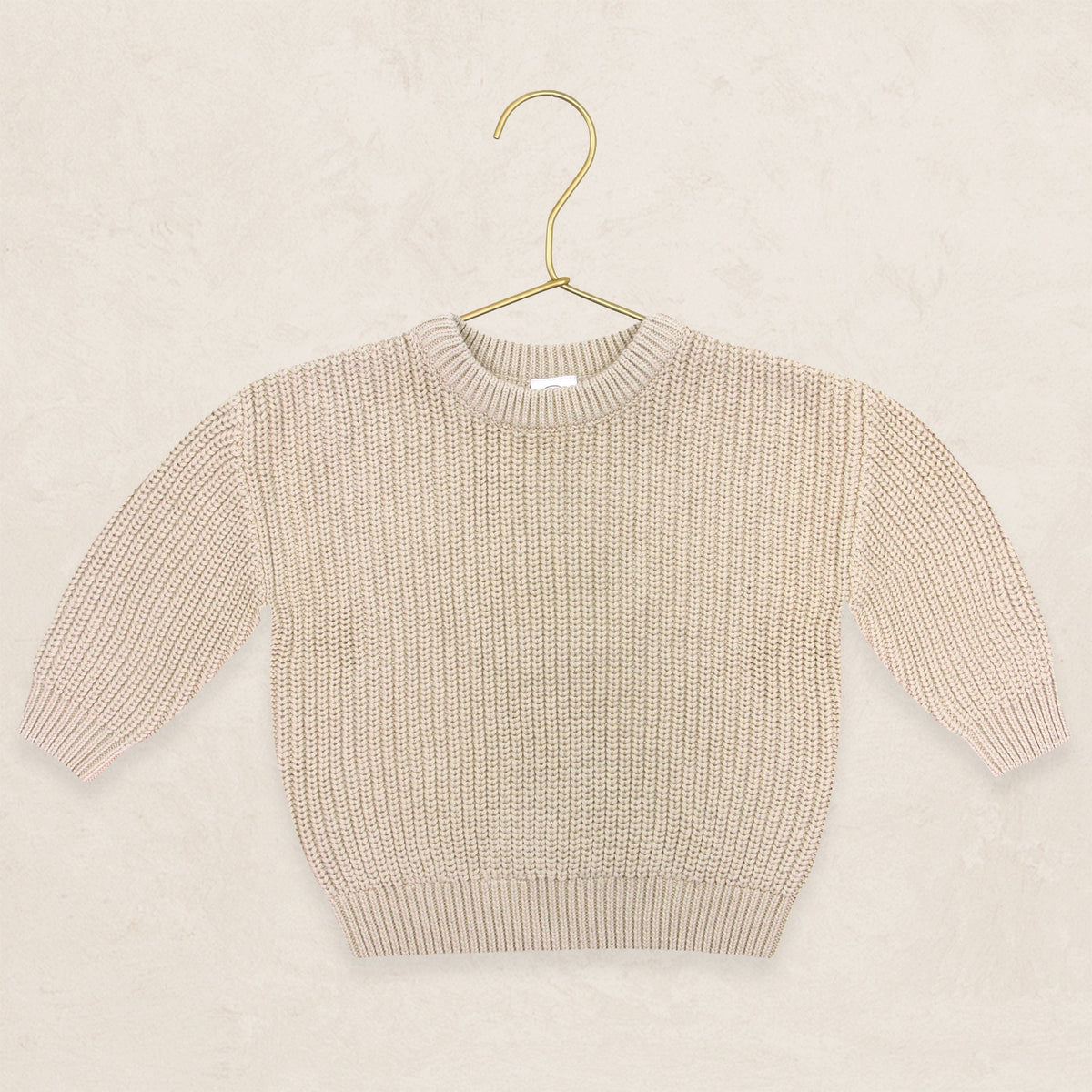 Lou Lou & Company Knit Chunky Sweater - Tan, 6-12 Month