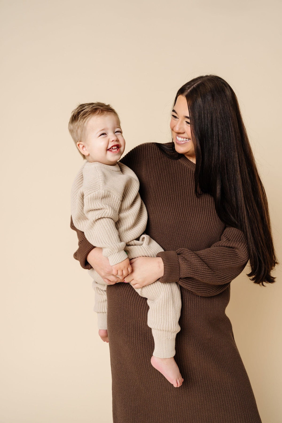Lou Lou & Company Knit Jogger Pant - Tan, 3-6 Month