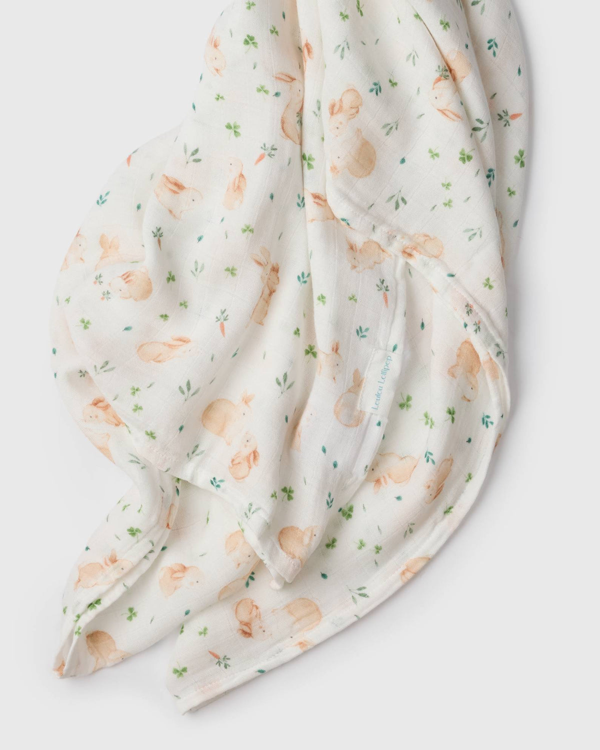 Loulou Lollipop Baby Muslin Swaddle in Tanboocel® Viscose from Bamboo - Bunny Meadow - Image 2