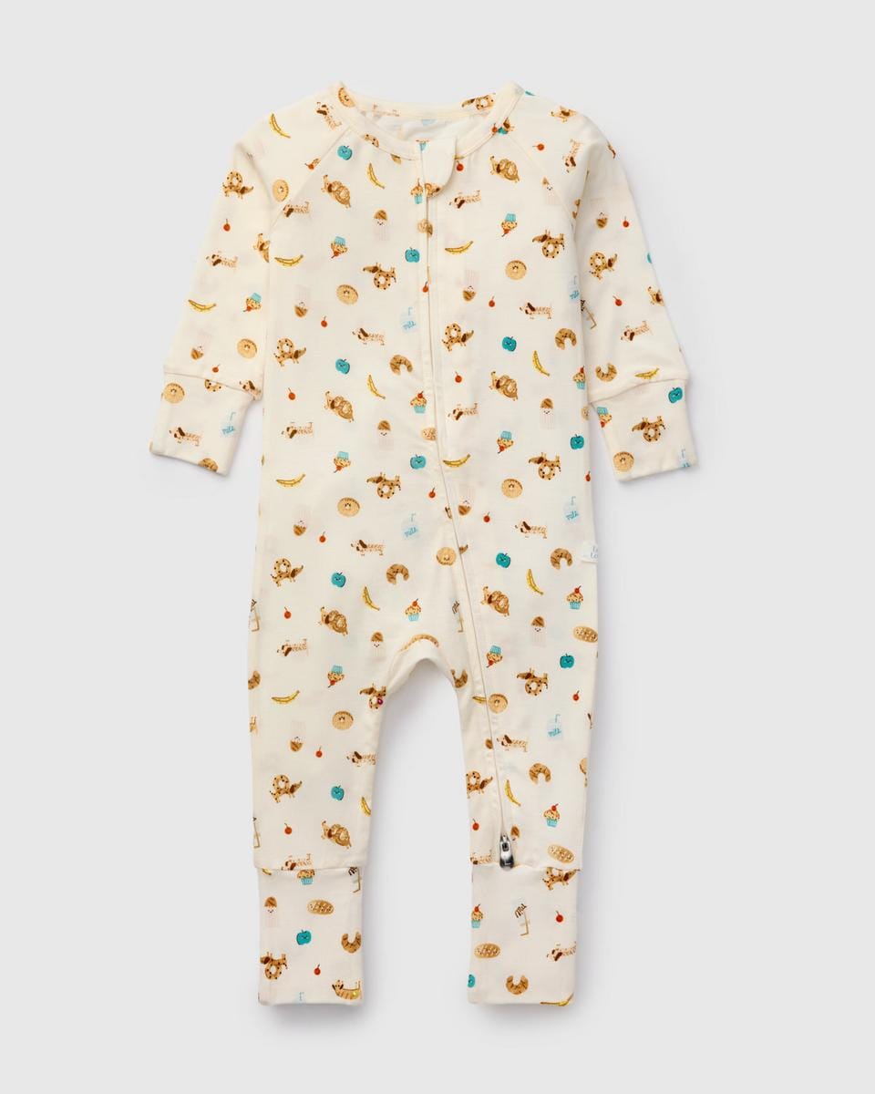 Loulou Lollipop Baby Sleeper in TENCEL™ Lyocell - French Breakfast, 6-12 M