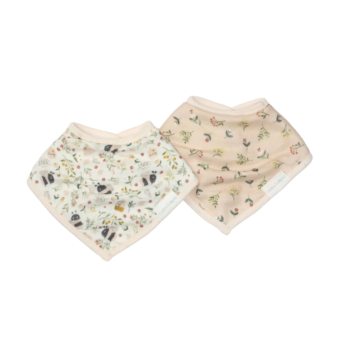 Loulou Lollipop Bandana Baby Bib 2-Pack - Bumble Bees