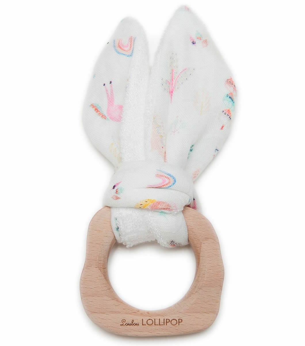 Loulou Lollipop Bunny Ear Teether - Unicorn Dream - BERUNICORN