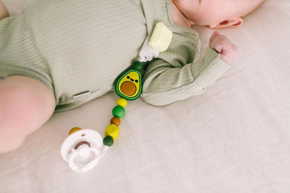 Loulou Lollipop Darling Pacifier Clip - Avocado - DCLIPAVO