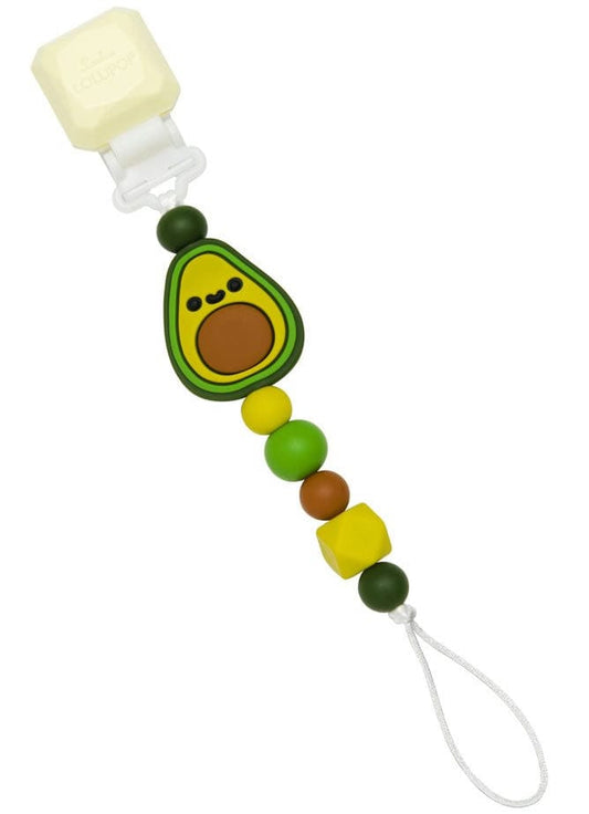 Loulou Lollipop Darling Pacifier Clip - Avocado - DCLIPAVO