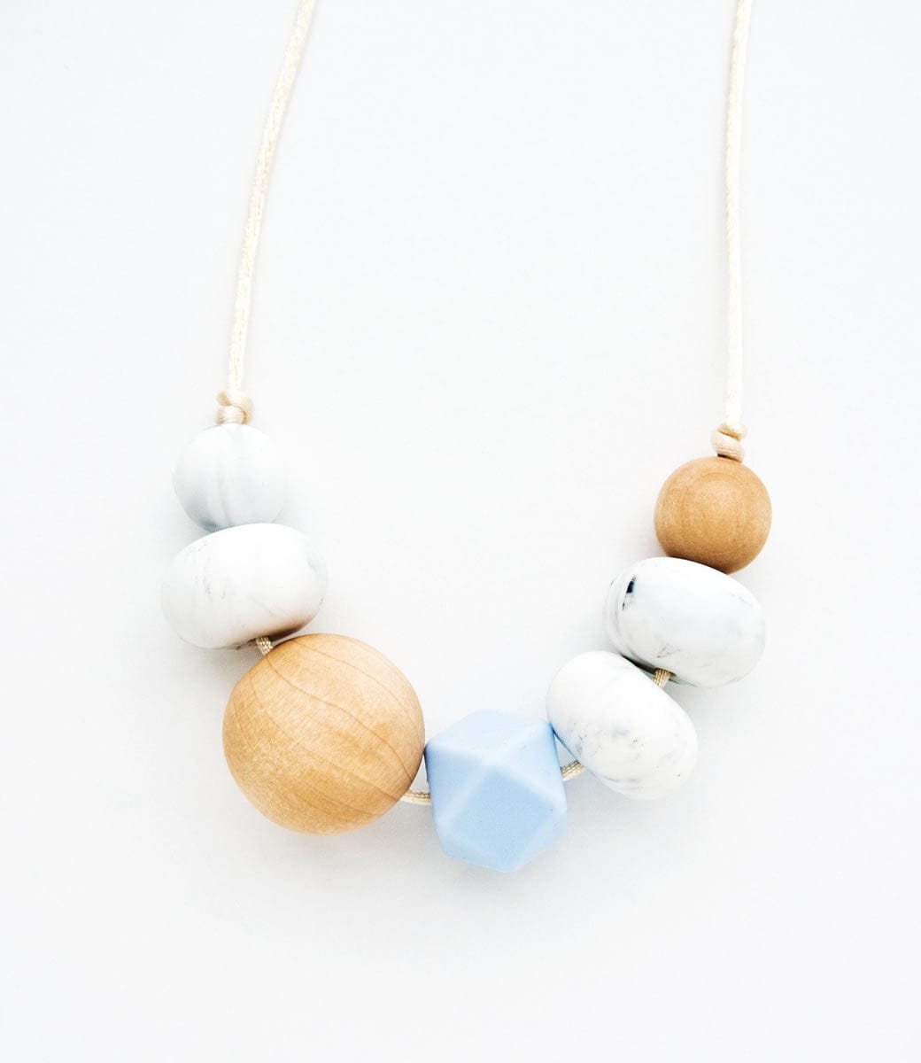 Loulou Lollipop Freda Minimal Necklace - Blue - FRIBLU