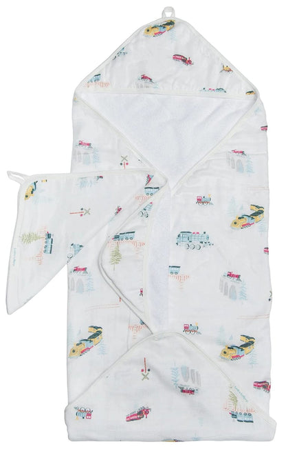 Loulou Lollipop Hooded Towel Set - All Aboard - TWAAB