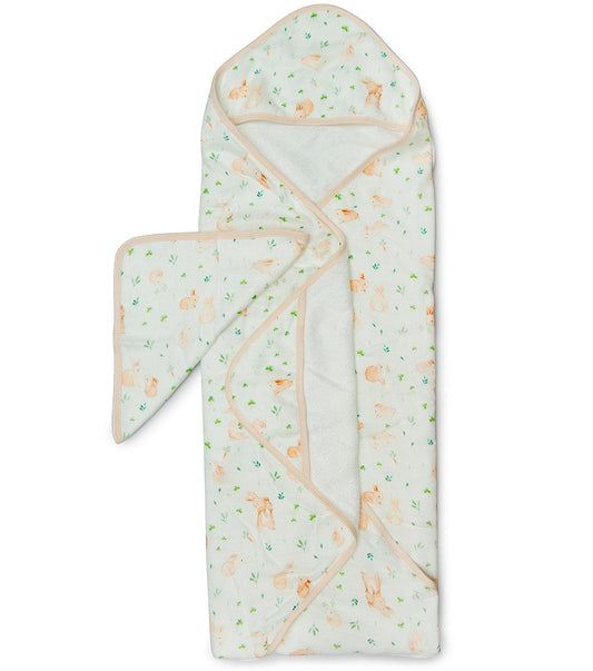 Loulou Lollipop Hooded Towel Set - Bunny Meadow - TWBUNN