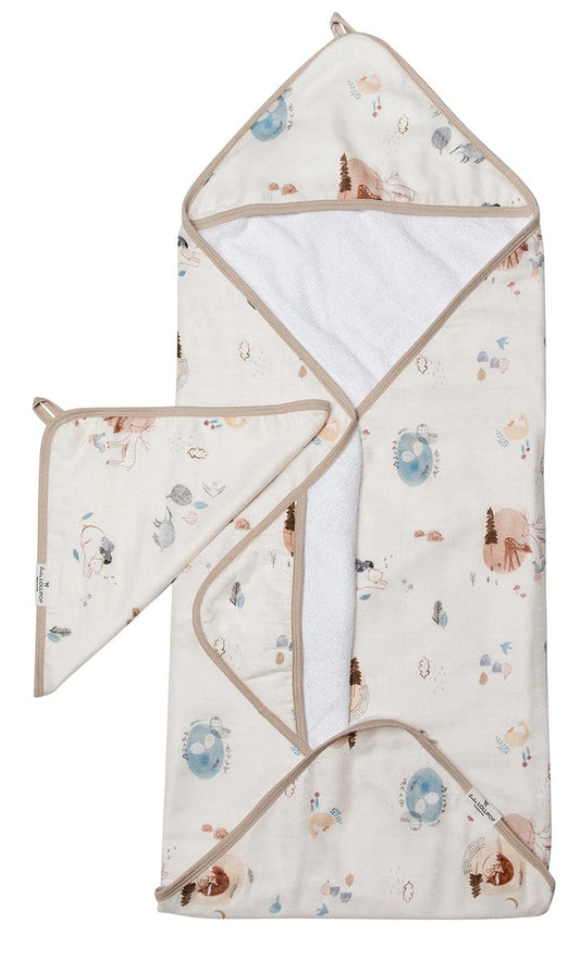 Loulou Lollipop Hooded Towel Set - Cozy Forest - TWCZF