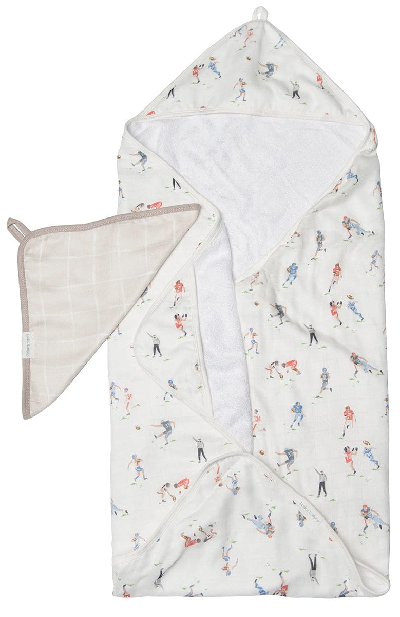 Loulou Lollipop Hooded Towel Set - Football - TWFTB