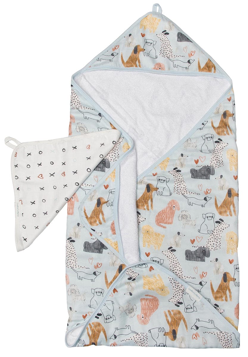 Loulou Lollipop Hooded Towel Set - Honey Puppies - TWHNP