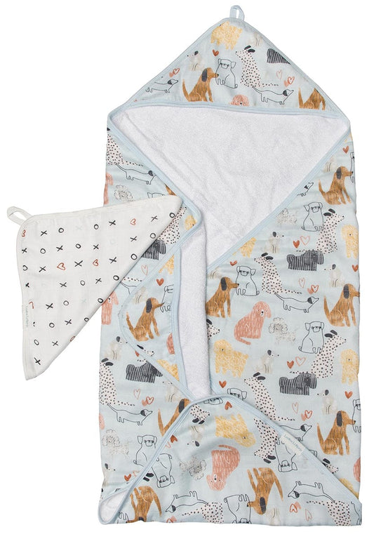 Loulou Lollipop Hooded Towel Set - Honey Puppies - TWHNP