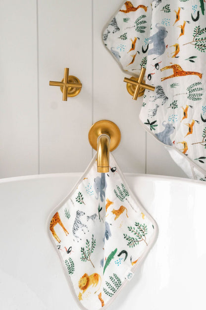 Loulou Lollipop Hooded Towel Set - Safari Jungle - Image 7