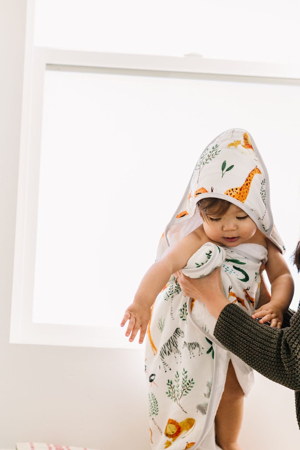Loulou Lollipop Hooded Towel Set - Safari Jungle - Image 5