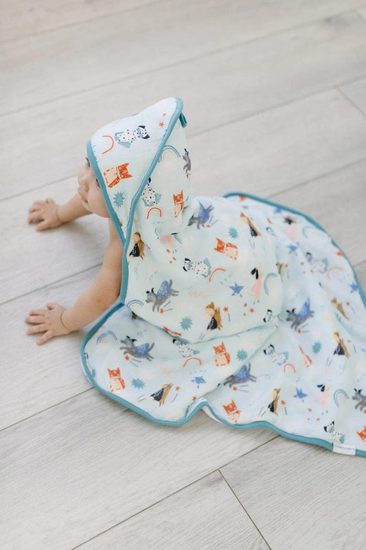 Loulou Lollipop Hooded Towel Set - Superhero Dog - TWSHD