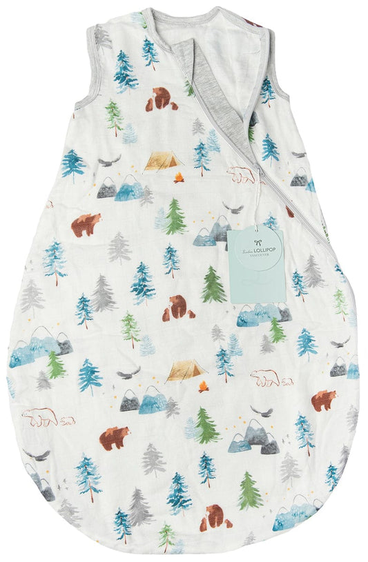 Loulou Lollipop Lightweight Muslin Sleep Bag, 0-6 m - Adventure Begins - BA9003U-ADV-7