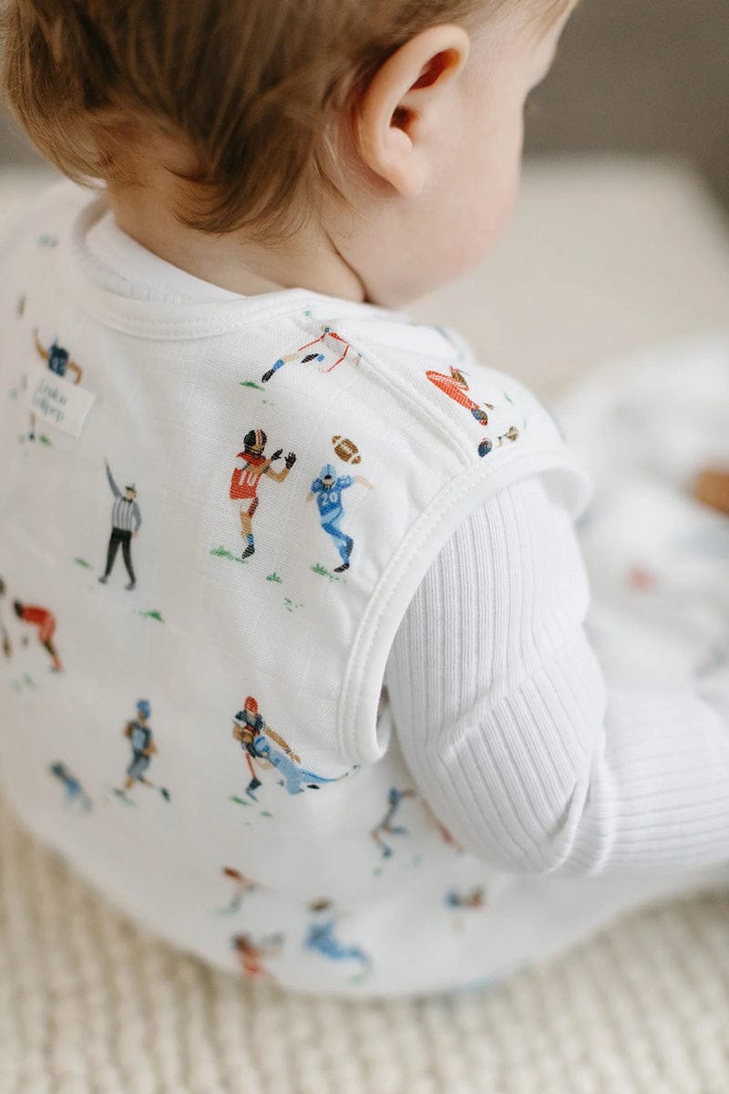 Loulou Lollipop Lightweight Muslin Sleep Bag, 0-6 m - Football - BA9003U-FTB-7