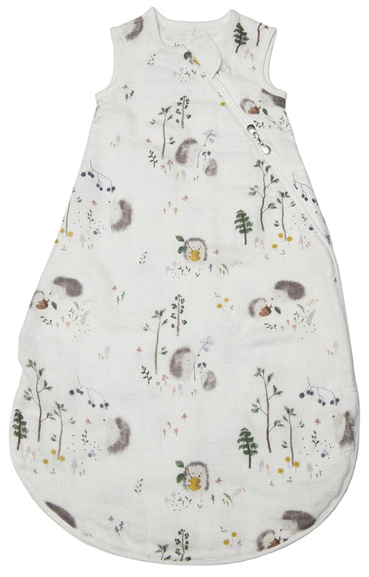 Loulou Lollipop Lightweight Muslin Sleep Bag, 6-18 m - Hedgehogs - BA9003U-HGH-18