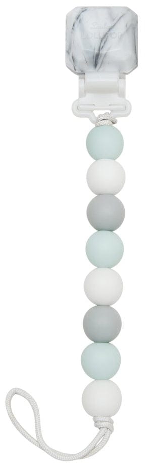 Loulou Lollipop Lolli Gem Pacifier Clip - Blue Grey - HLDRBG