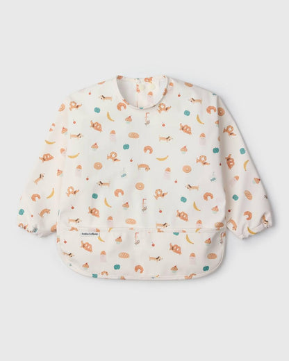 Loulou Lollipop Long Sleeve Bib - French Breakfast