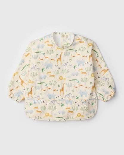Loulou Lollipop Long Sleeve Bib - Safari Jungle
