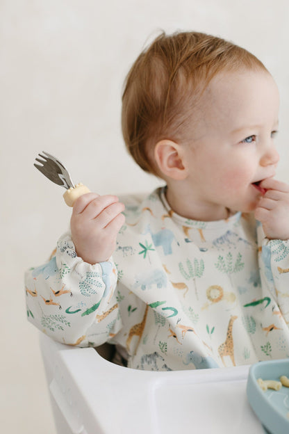 Loulou Lollipop Long Sleeve Bib - Safari Jungle - Image 2