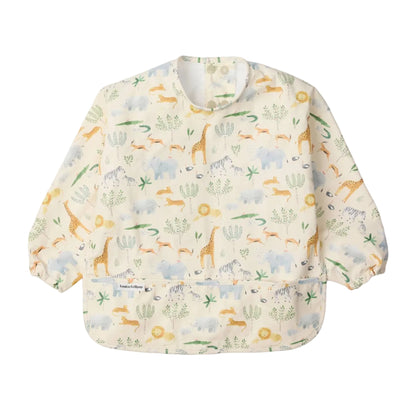 Loulou Lollipop Long Sleeve Bib - Safari Jungle