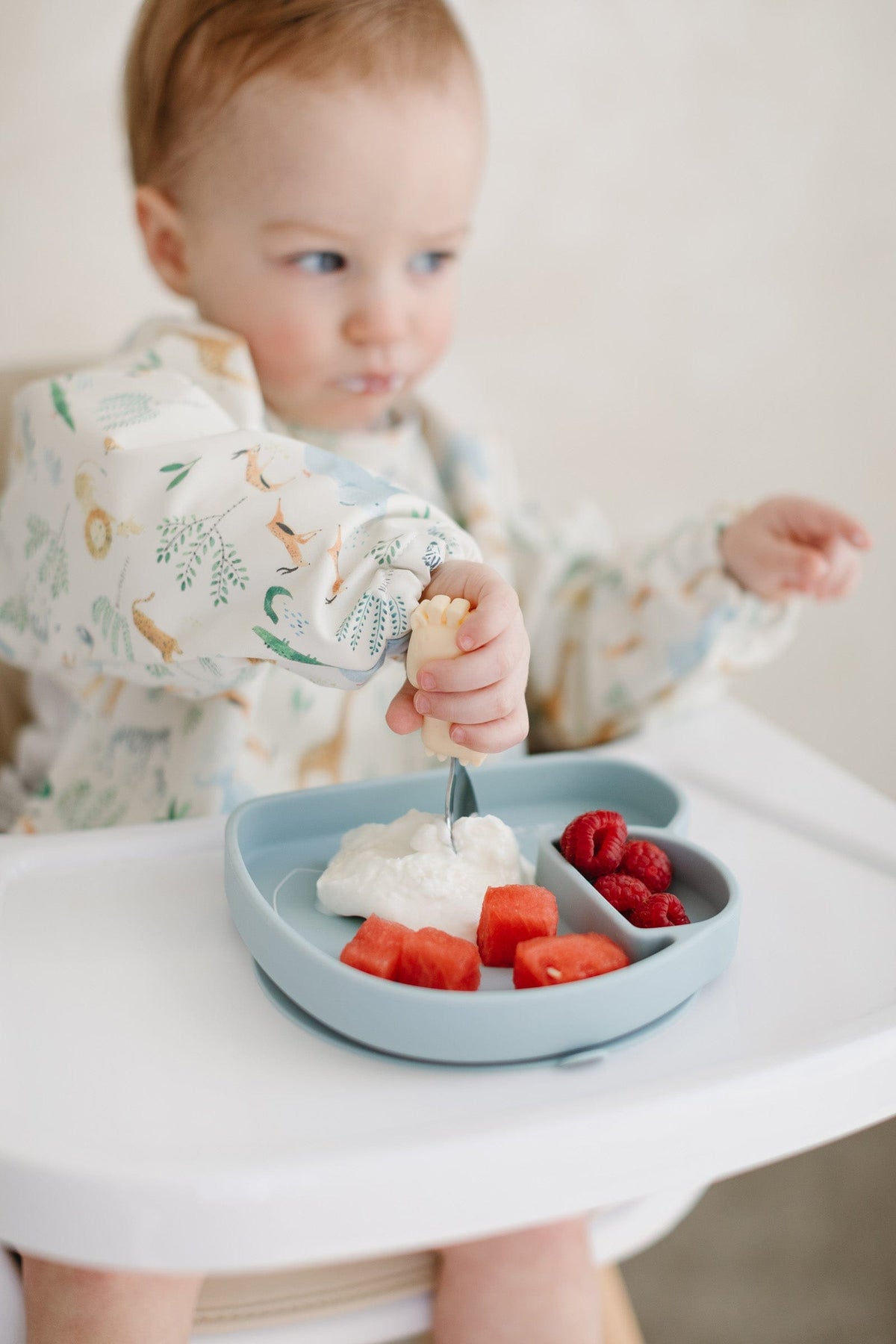 Loulou Lollipop Long Sleeve Bib - Safari Jungle - Image 4