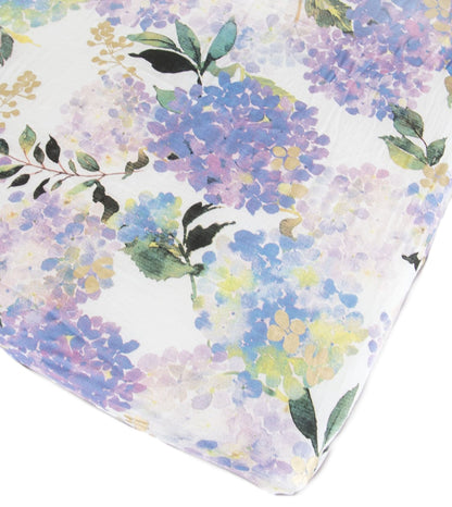 Loulou Lollipop Luxe Fitted Crib Sheet - Hydrangea - CS-HYDRANGEA