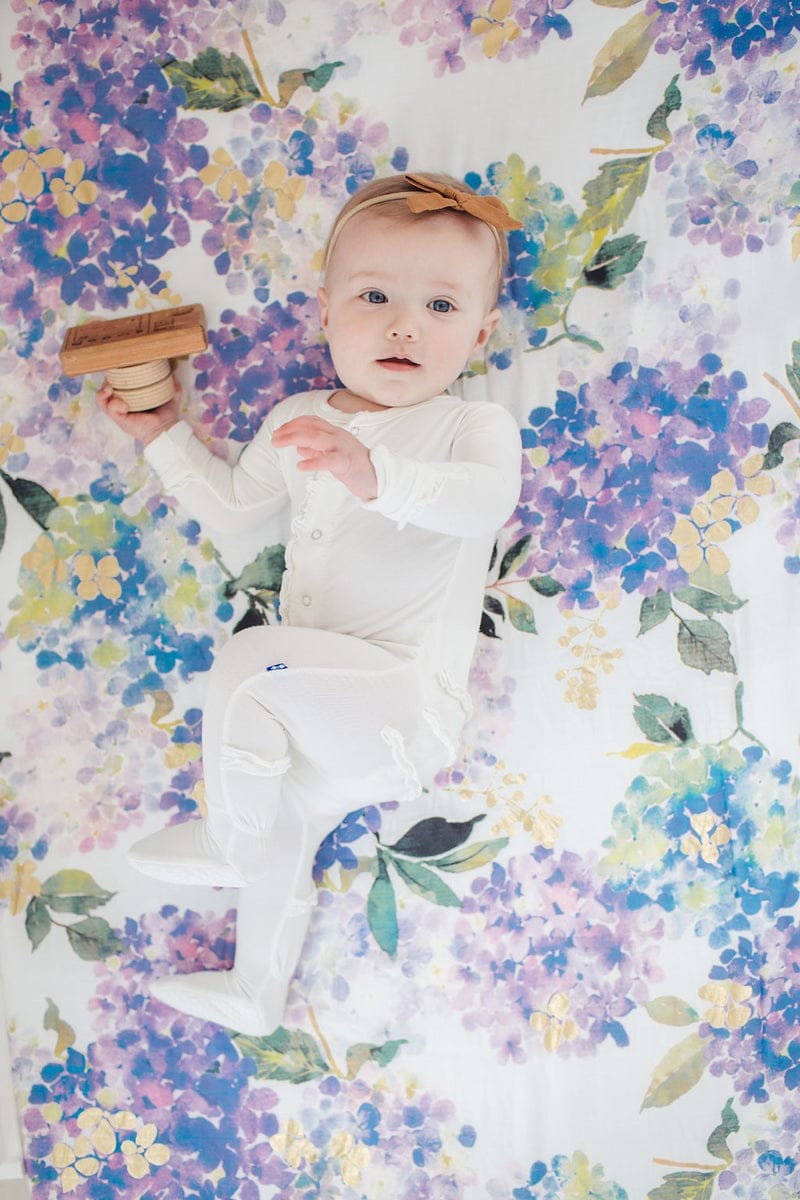 Loulou Lollipop Luxe Fitted Crib Sheet - Hydrangea - CS-HYDRANGEA