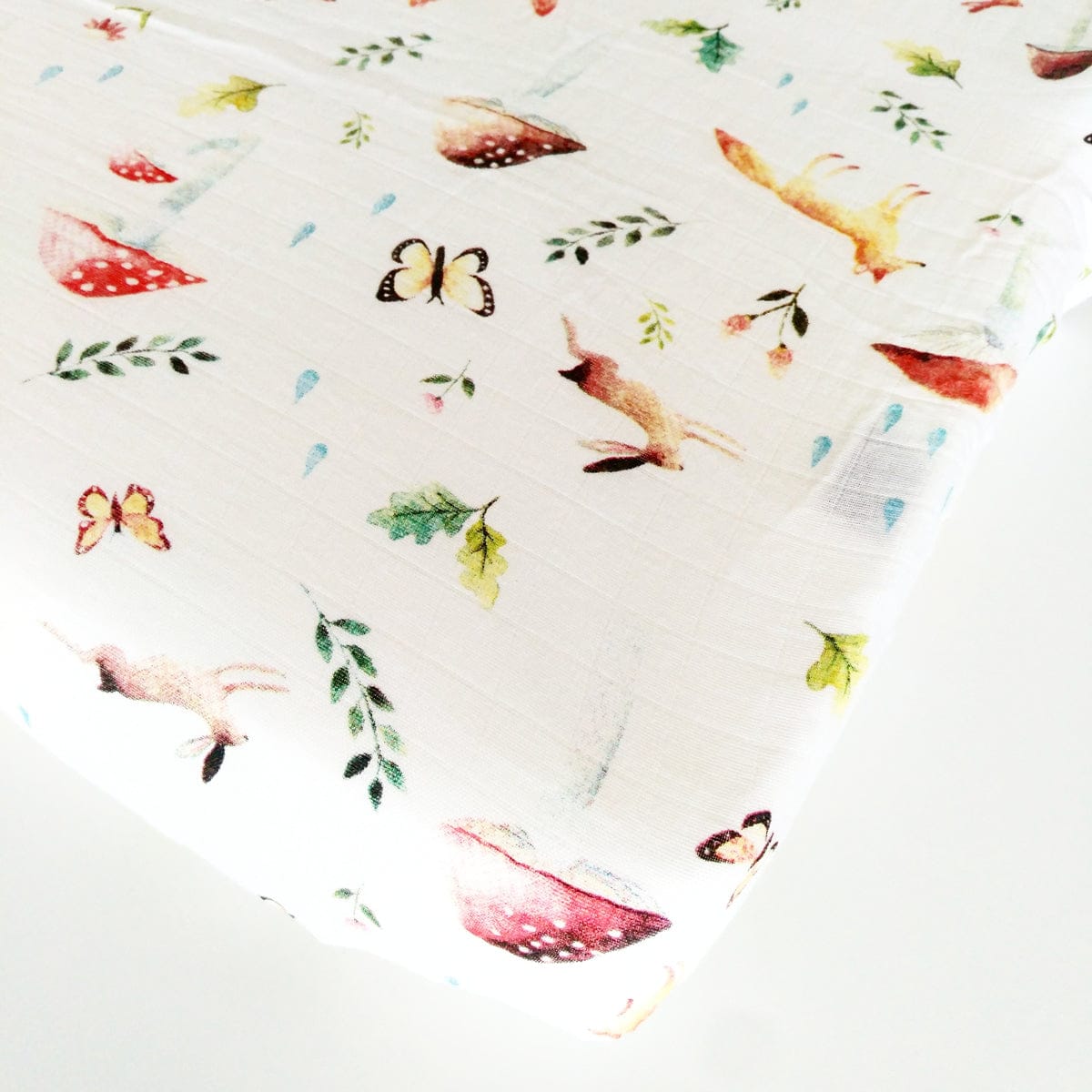 Loulou Lollipop Luxe Fitted Crib Sheet - Woodland Gnome - CS-GNOME