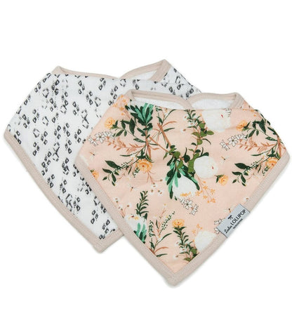 Loulou Lollipop Luxe Muslin Bandana Bib Set - Blushing Protea - BIBPROTEA