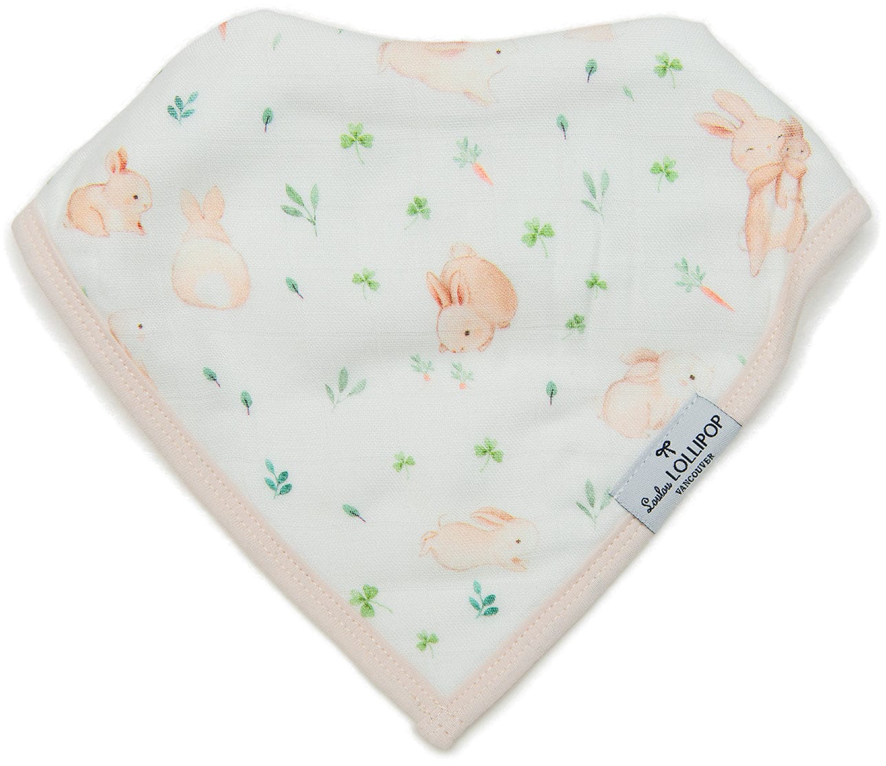 Loulou Lollipop Luxe Muslin Bandana Bib Set - Bunny Meadow - BIBBUNN