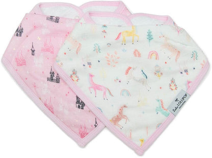 Loulou Lollipop Luxe Muslin Bandana Bib Set - Unicorn Dream - BIBUNICORN