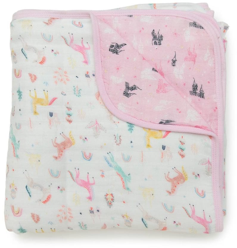 Loulou Lollipop Luxe Muslin Quilt - Unicorn Dream - QTUNICORN