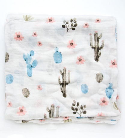 Loulou Lollipop Luxe Muslin Swaddle - Cactus - SWADDLE-CACTUS