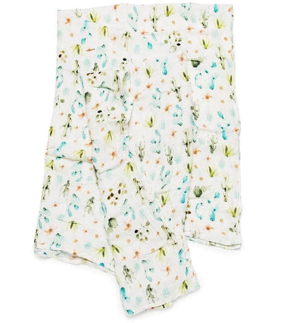 Loulou Lollipop Luxe Muslin Swaddle - Cactus Floral - SWCAC