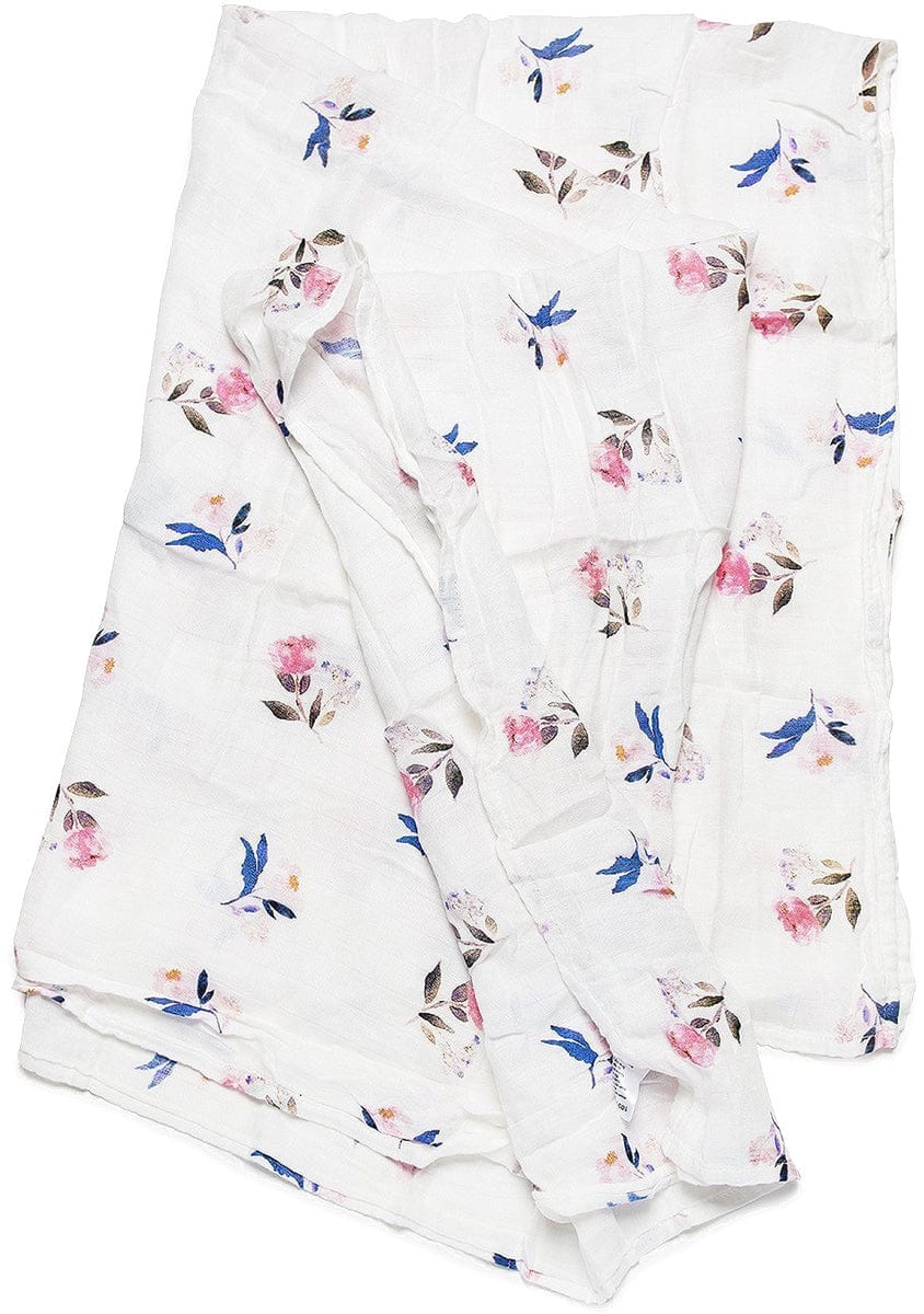 Loulou Lollipop Luxe Muslin Swaddle - Pink Peony - SWPEONY
