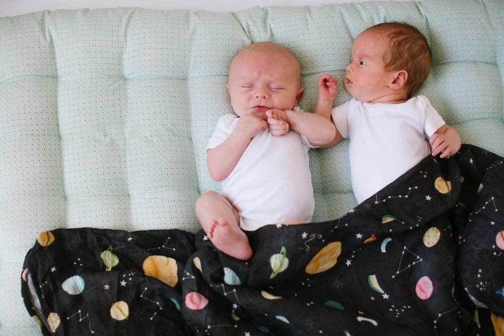 Loulou Lollipop Luxe Muslin Swaddle - Planets - SWPLANET