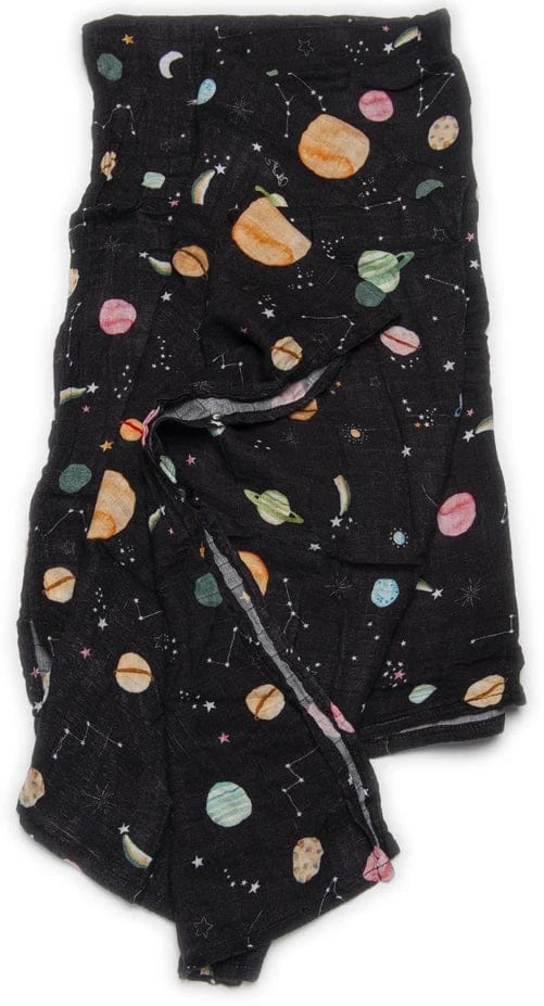 Loulou Lollipop Luxe Muslin Swaddle - Planets - SWPLANET
