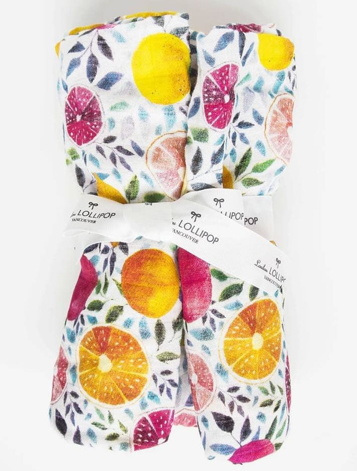 Loulou Lollipop Luxe Muslin Swaddle - Summer Citrus - SWCITRUS