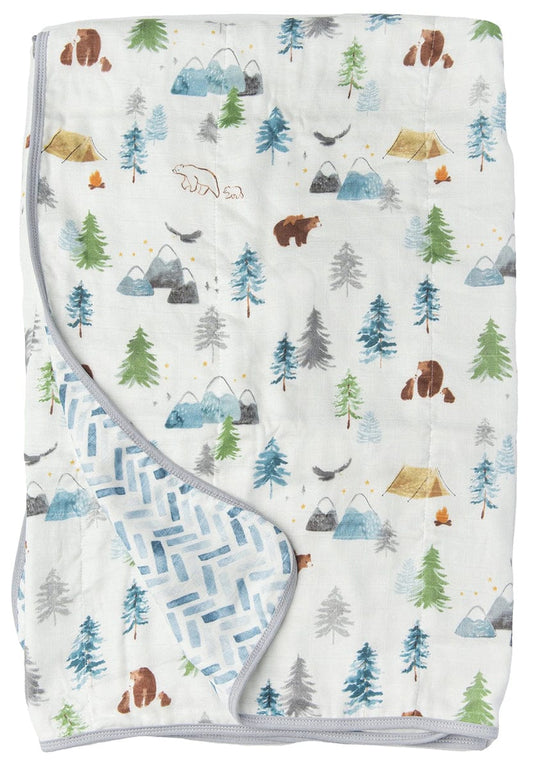 Loulou Lollipop Muslin Quilt Blanket - Adventure Begins - QTADV