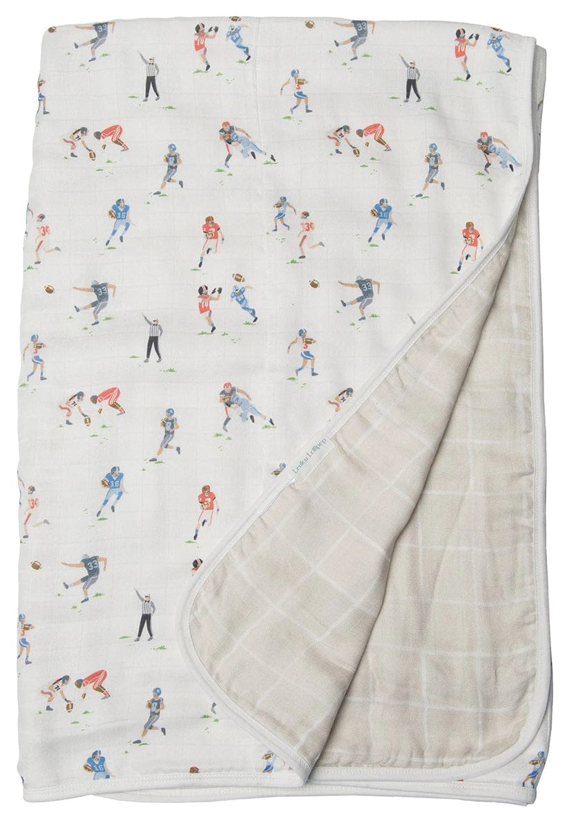 Loulou Lollipop Muslin Quilt Blanket - Football - QTFTB