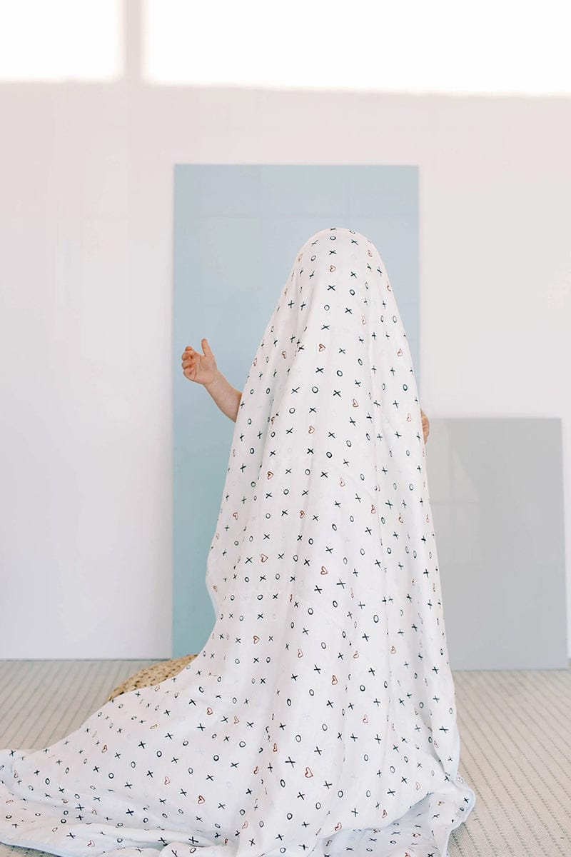 Loulou Lollipop Muslin Quilt Blanket - Honey Puppies - QTHNP