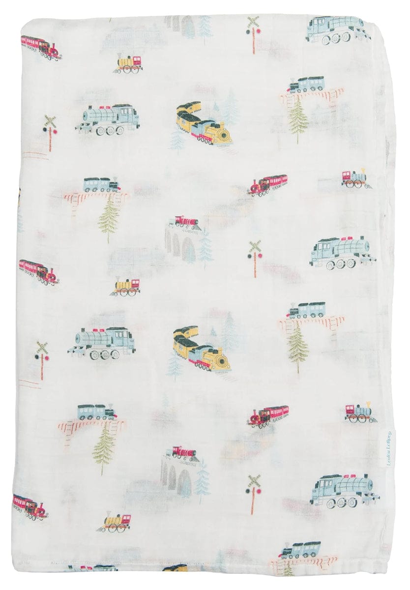 Loulou Lollipop Muslin Swaddle - All Aboard - SWAAB