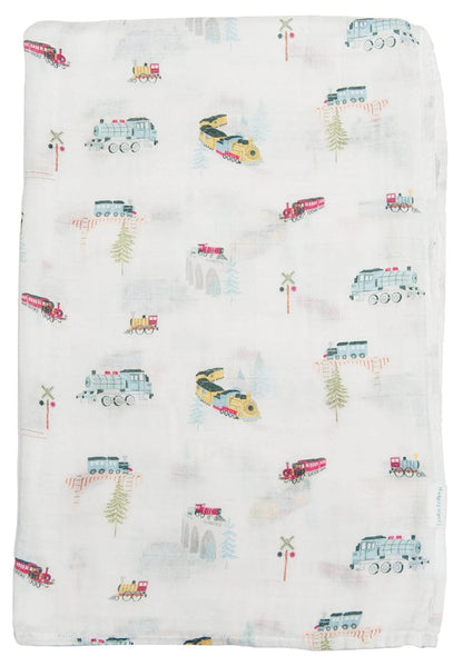 Loulou Lollipop Muslin Swaddle - All Aboard - SWAAB