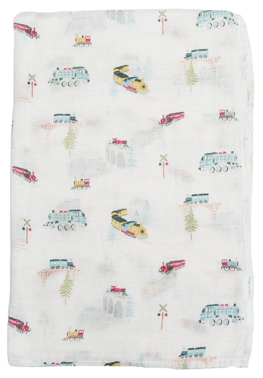 Loulou Lollipop Muslin Swaddle - All Aboard - SWAAB
