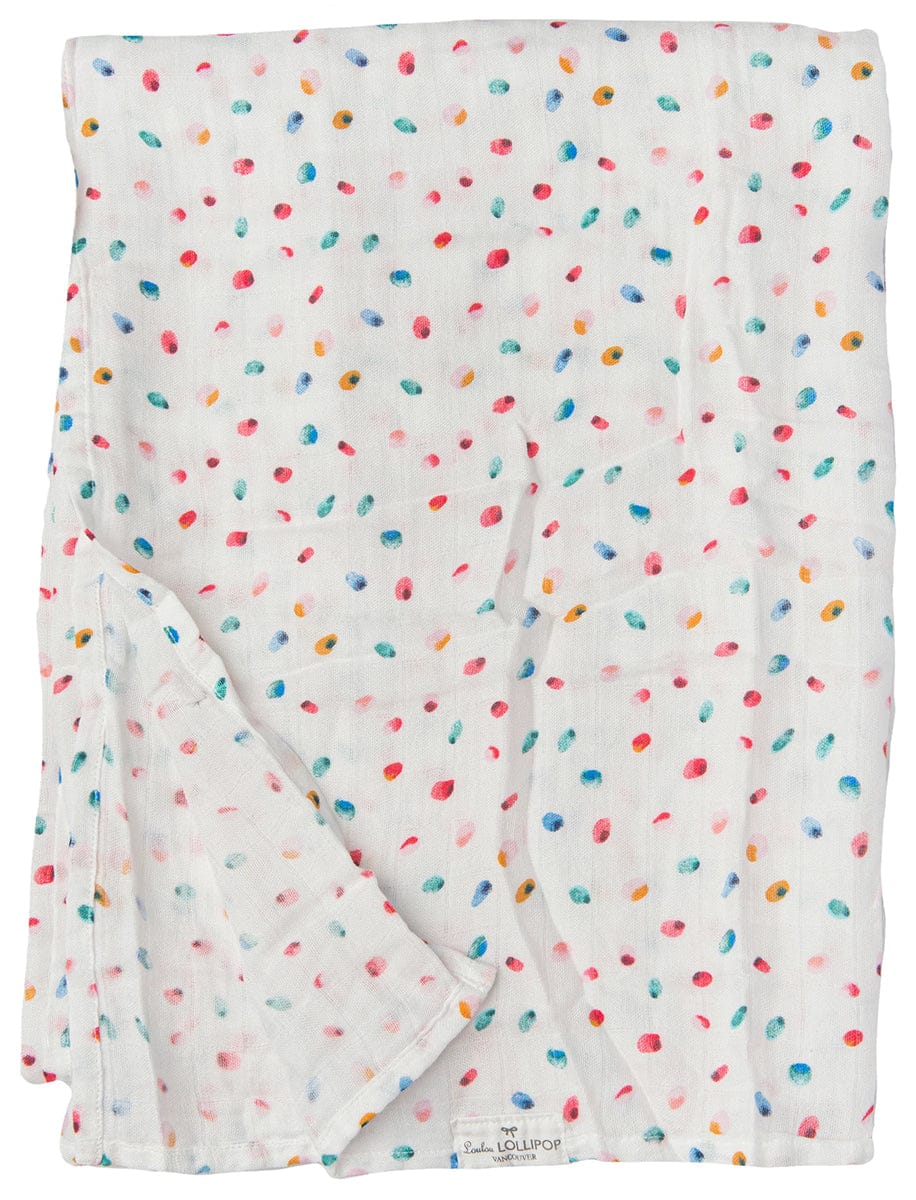 Loulou Lollipop Muslin Swaddle - Butterfly Dots - SWBFD