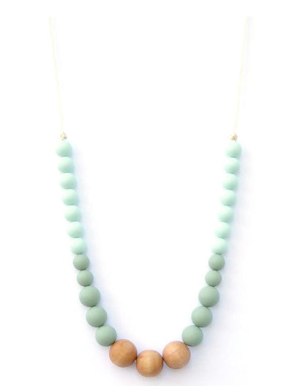 Loulou Lollipop Naturalist Statement Necklace - Sage/Mint - NATSG