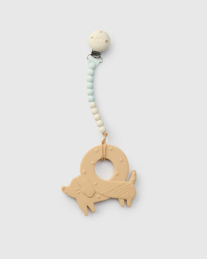 Loulou Lollipop OneC™ Silicone Clip Teether Set - Pretzel Dog - Image 4